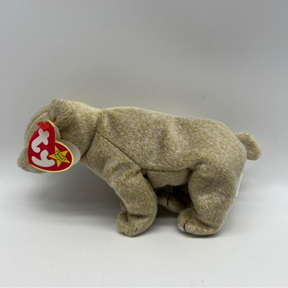 TY Beanie Bellies Almond The Bear 6” Toy Plush Stuffed‎ Animal 1999